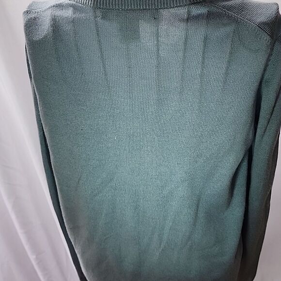 Silk/Cashmere Blue/Gray Cardigan Sweater Mother of Pearl - Picture 8 of 8
